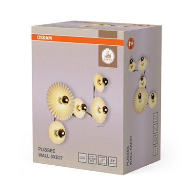 Decor Plisse 5 x E27 Beige