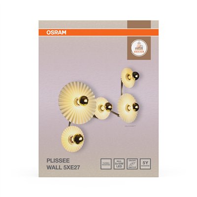 Decor Plisse 5 x E27 Beige