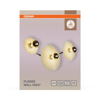 Decor Plisse 3 x E27 Beige