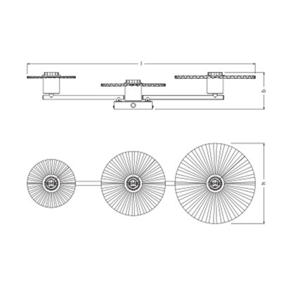 Decor Plisse 3 x E27 Beige