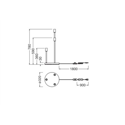 Decor Stick Floor DIM 3 x E27 Dark Grey