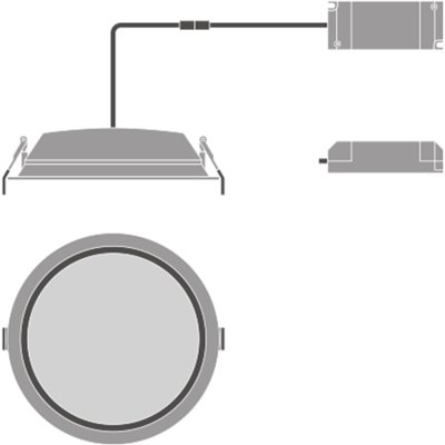 DOWNLIGHT ALU 150 14 W 3000 K IP44/IP20 WT