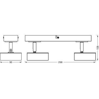 DECOR SPOT PLUTO BLACK 2 Spot