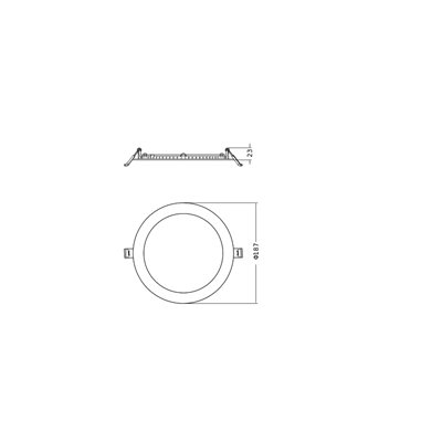 DOWNLIGHT SLIM ALU D175 V 16W ML 83040 WT