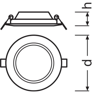 DOWNLIGHT SLIM ROUND 105 6 W 4000 K WT