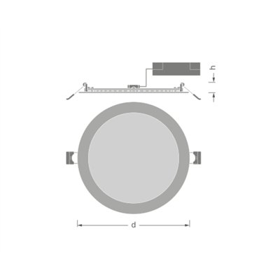 DOWNLIGHT SLIM ROUND 190 E 18W 840 WT