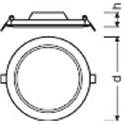 DOWNLIGHT SLIM ROUND 155 12 W 6500 K WT