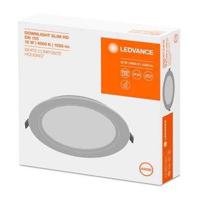 DOWNLIGHT SLIM ROUND 155 12 W 4000 K WT