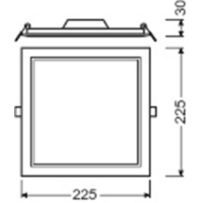 DOWNLIGHT SLIM SQUARE 210 18 W 6500 K WT