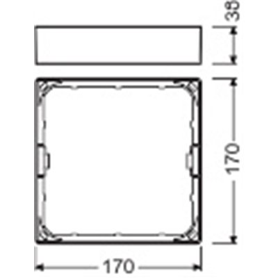 DOWNLIGHT SLIM SQUARE FRAME  155 WT