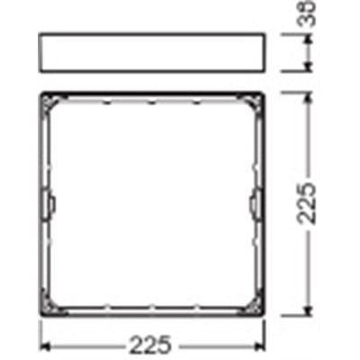 DOWNLIGHT SLIM SQUARE FRAME  210 WT