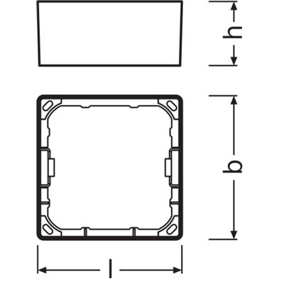 DOWNLIGHT SLIM SQUARE FRAME  105 WT