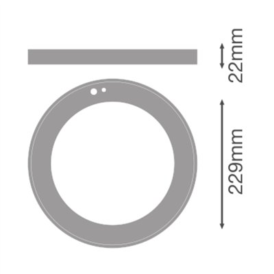 DOWNLIGHT UNIVERSAL RINGS SN RING D200 BK