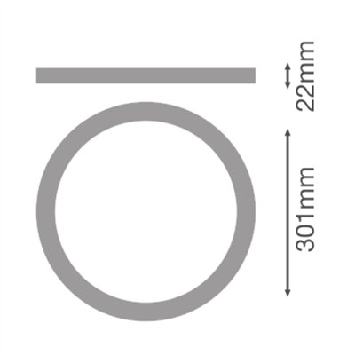 DOWNLIGHT UNIVERSAL RINGS RING D300 BK