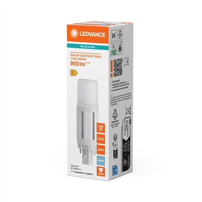 DULUX LED D VT EM & AC MAINS VALUE 7.5W 865 G24D