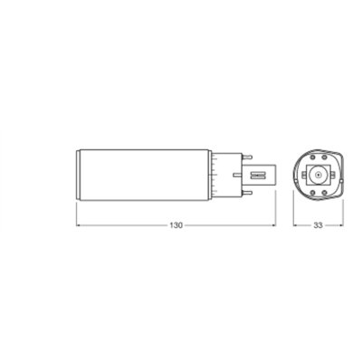 DULUX LED D/E HF & AC MAINS VALUE 6W 865 G24Q-1 