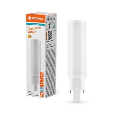 DULUX LED D/E HF & AC MAINS VALUE 6W 865 G24Q-1 