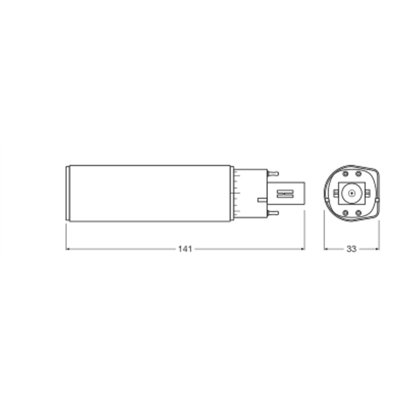 DULUX LED D/E HF & AC MAINS VALUE 7W 865 G24Q-2