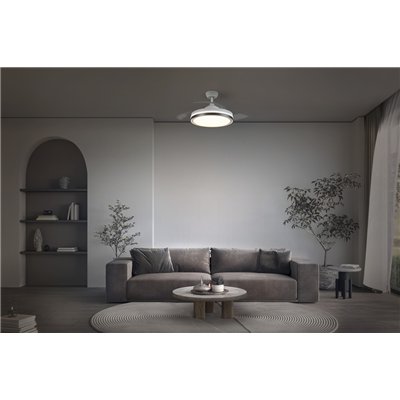 Ceiling Fan Retractable 1070 66W White