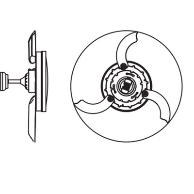 Ceiling Fan Retractable 1070 66W White