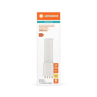 DULUX LED S/E AC MAINS VALUE 3.5W 830 2G7