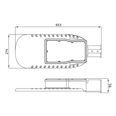 ECO AREA HIGH POWER SPD 150W 830 IP66 GY