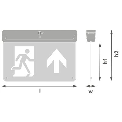 EMERGENCY EXIT SIGN E 0.7W 30M 3H EM/AC AT