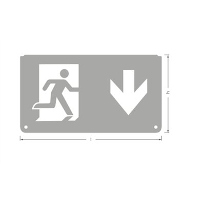 EMERGENCY EXIT SIGN PICTOGRAMS PICTO DOWN      