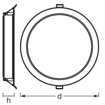 Essential Downlights 220mm 18W 830 White