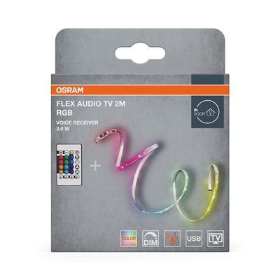 Flex Strips Audio USB with Remote Control 2M RGB