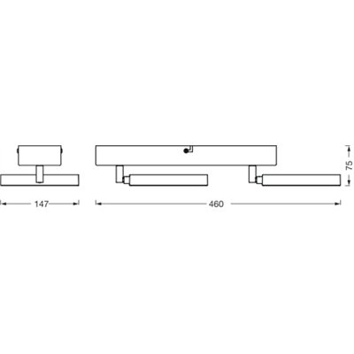 DECOR SPOT SATURN BLACK 2 Spot