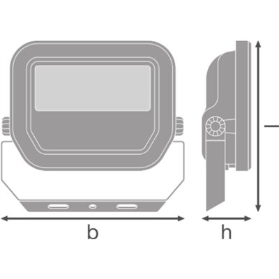 FLOODLIGHT 10 8W 1K2LM 830 PS SY100 BK