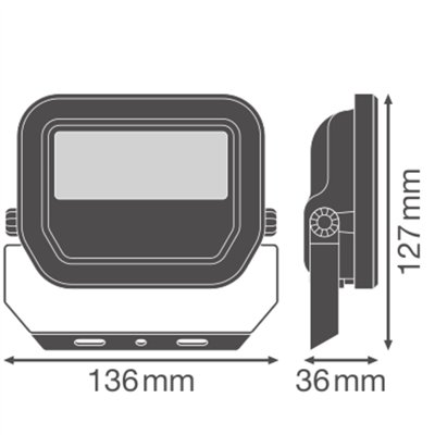 FLOODLIGHT 10 8W 1K2LM 840 PS SY100 WT