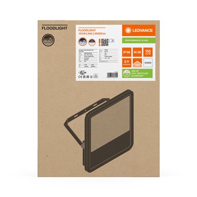 FLOODLIGHT 200 133W 20KLM 840 PS SY100 BK