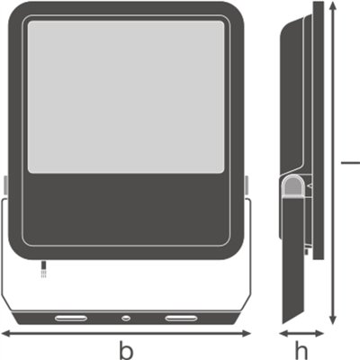 FLOODLIGHT 200 133W 20KLM 840 PS SY100 BK