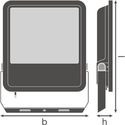 FLOODLIGHT 250 167W 25KLM 840 PS SY100 BK