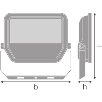 FLOODLIGHT 50 41W 6KLM 830 PS SY100 BK