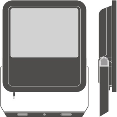 FLOODLIGHT AREA GEN 2 67W ML 830 A48X85 BK