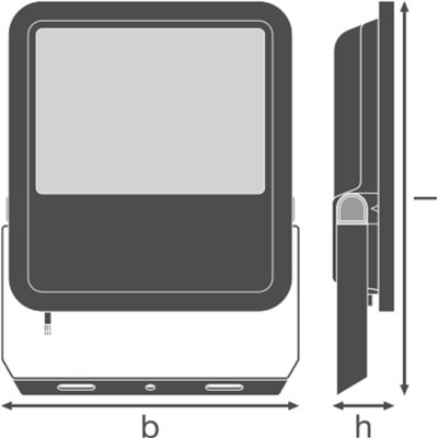 FLOODLIGHT AREA GEN 2 67W ML 830 A48X85 BK