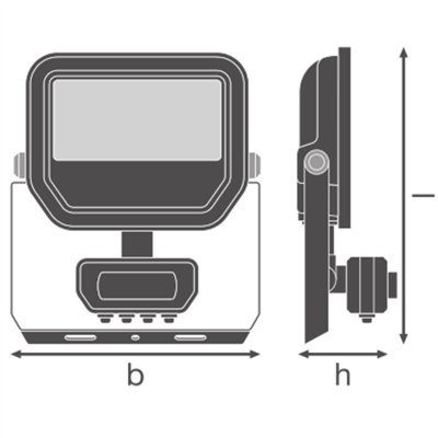 FLOODLIGHT SENSOR 10 8W 1K2LM 830 PS SY100 WT