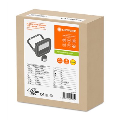 FLOODLIGHT SENSOR 10 W 3000 K SYM 100 S WT