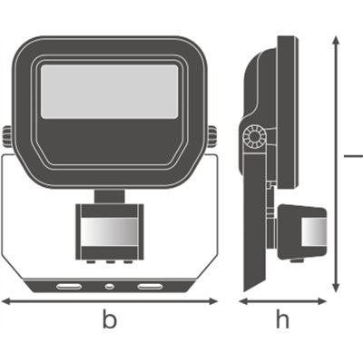 FLOODLIGHT SENSOR 10 W 3000 K SYM 100 S WT