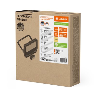 FLOODLIGHT SENSOR 50 41W 6KLM 830 PS SY100 WT