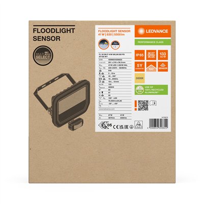 FLOODLIGHT SENSOR 50 41W 6KLM 830 PS SY100 WT