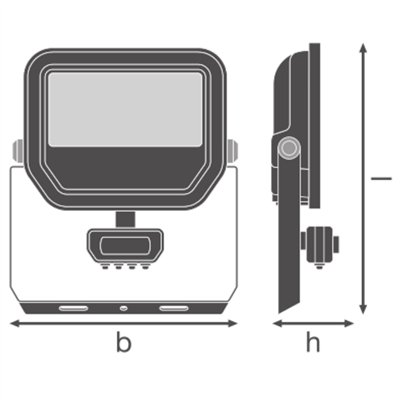 FLOODLIGHT SENSOR 50 41W 6KLM 840 PS SY100 WT