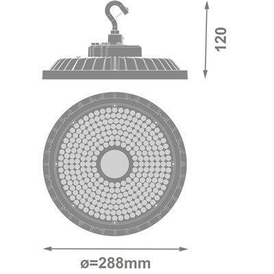HIGH BAY V 195W 857 90DEG IP66