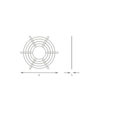 HIGH BAY V WIRE GUARD 95W 120W WIRE GUARD