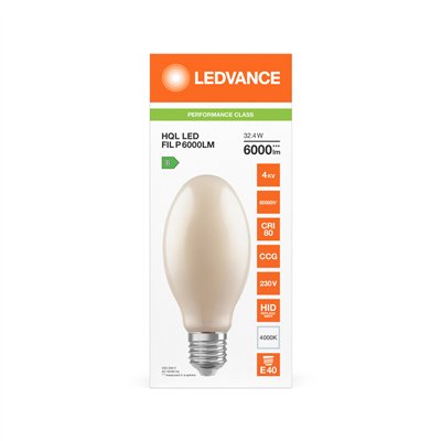 HQL LED FILAMENT PERFORMANCE 6000LM 32.4W 840 E40