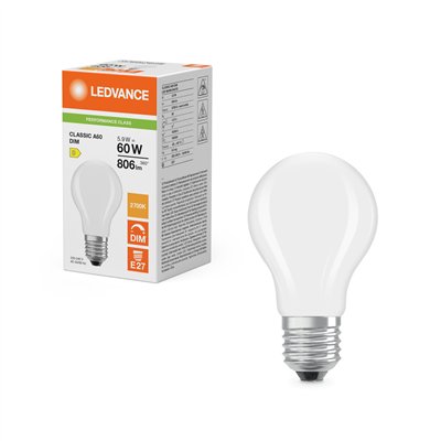 LED CLASSIC A DIM P 5.9W 827 Frosted E27