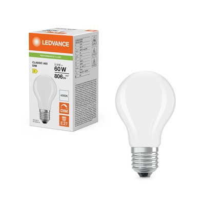 LED CLASSIC A DIM P 5.9W 840 Frosted E27